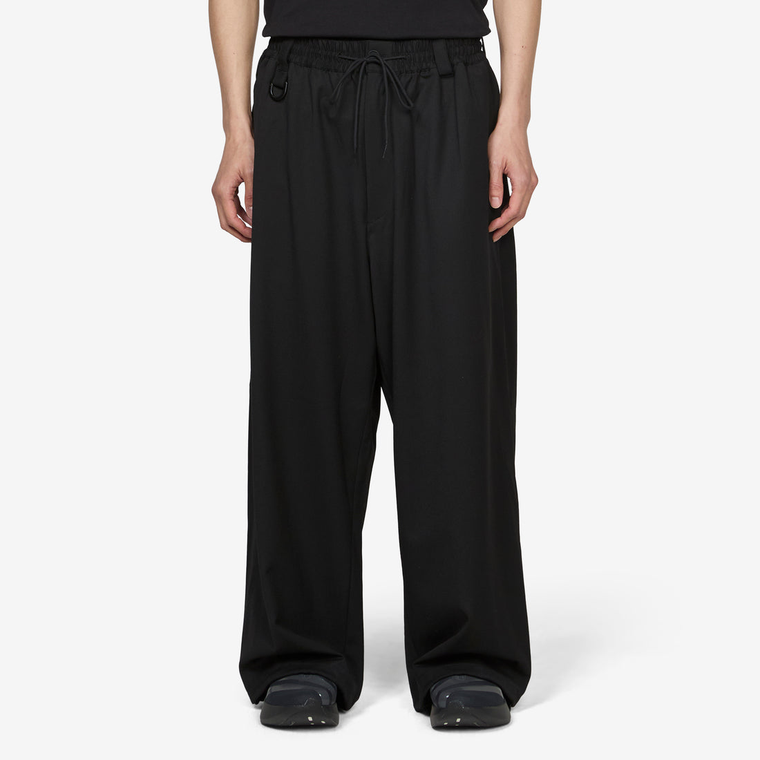 Y-3 Wool Straight Leg Pants Black Pants
