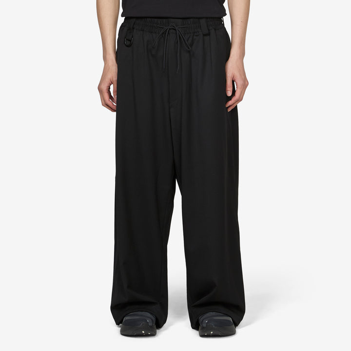 Y-3 Wool Straight Leg Pants Black Front