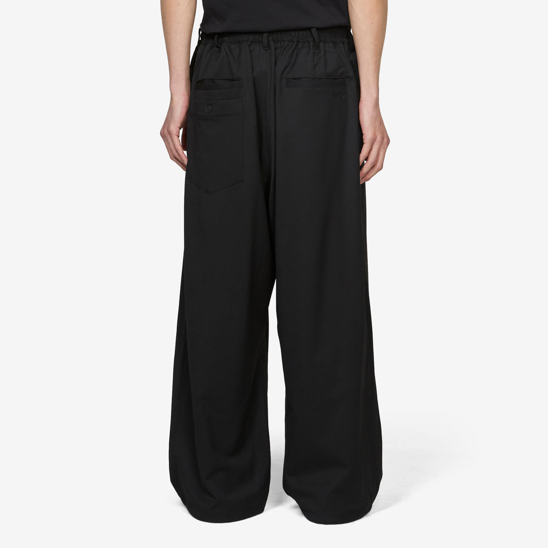 Y-3 Wool Straight Leg Pants Black Pants