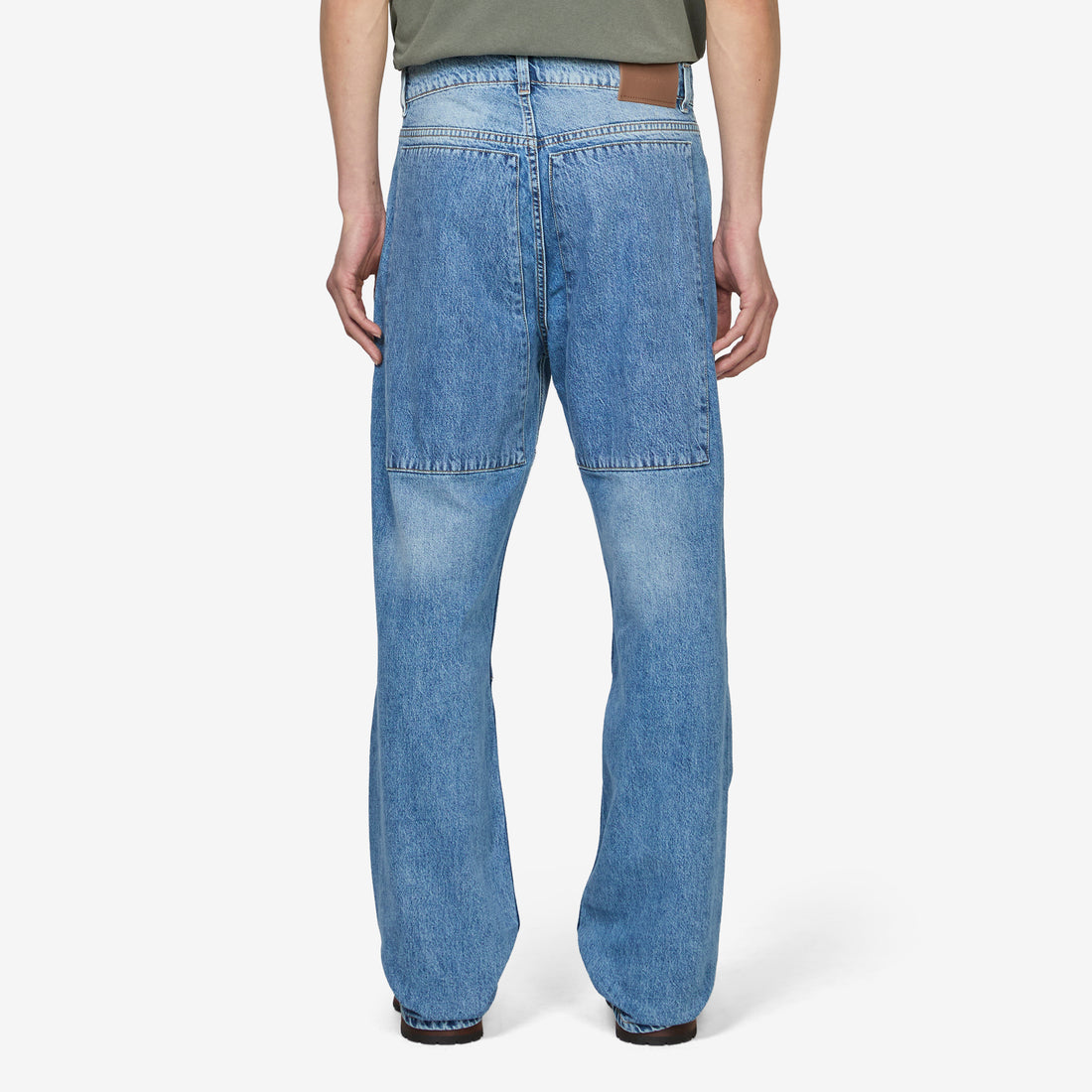Third Cut Jeans Patched Saddle Repair Wash Pants