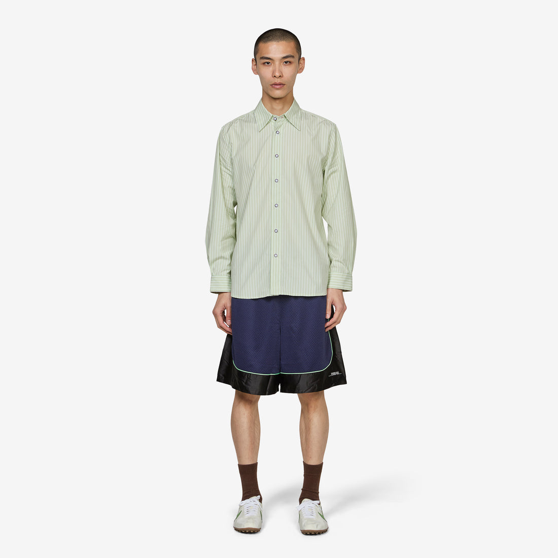 Longsleeve Green Stripe Poplin Shirt Green | White | Yellow Shirts