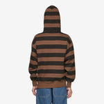 No Problemo Striped Hoodie Brown