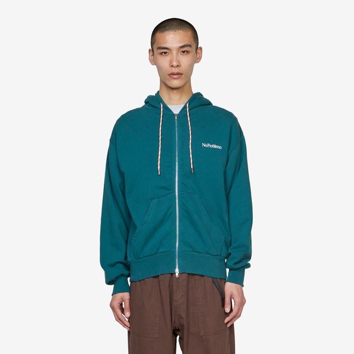 Mini Problemo Zip Hoodie Teal Front