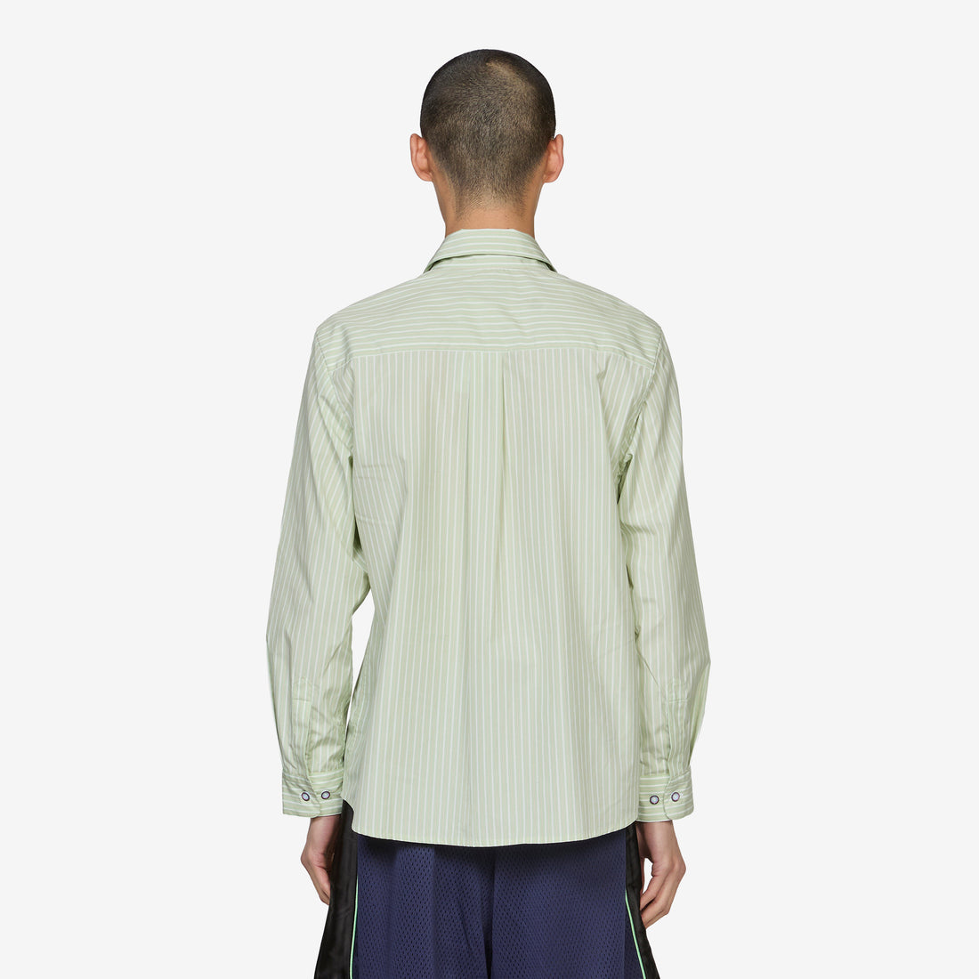 Longsleeve Green Stripe Poplin Shirt Green | White | Yellow Shirts