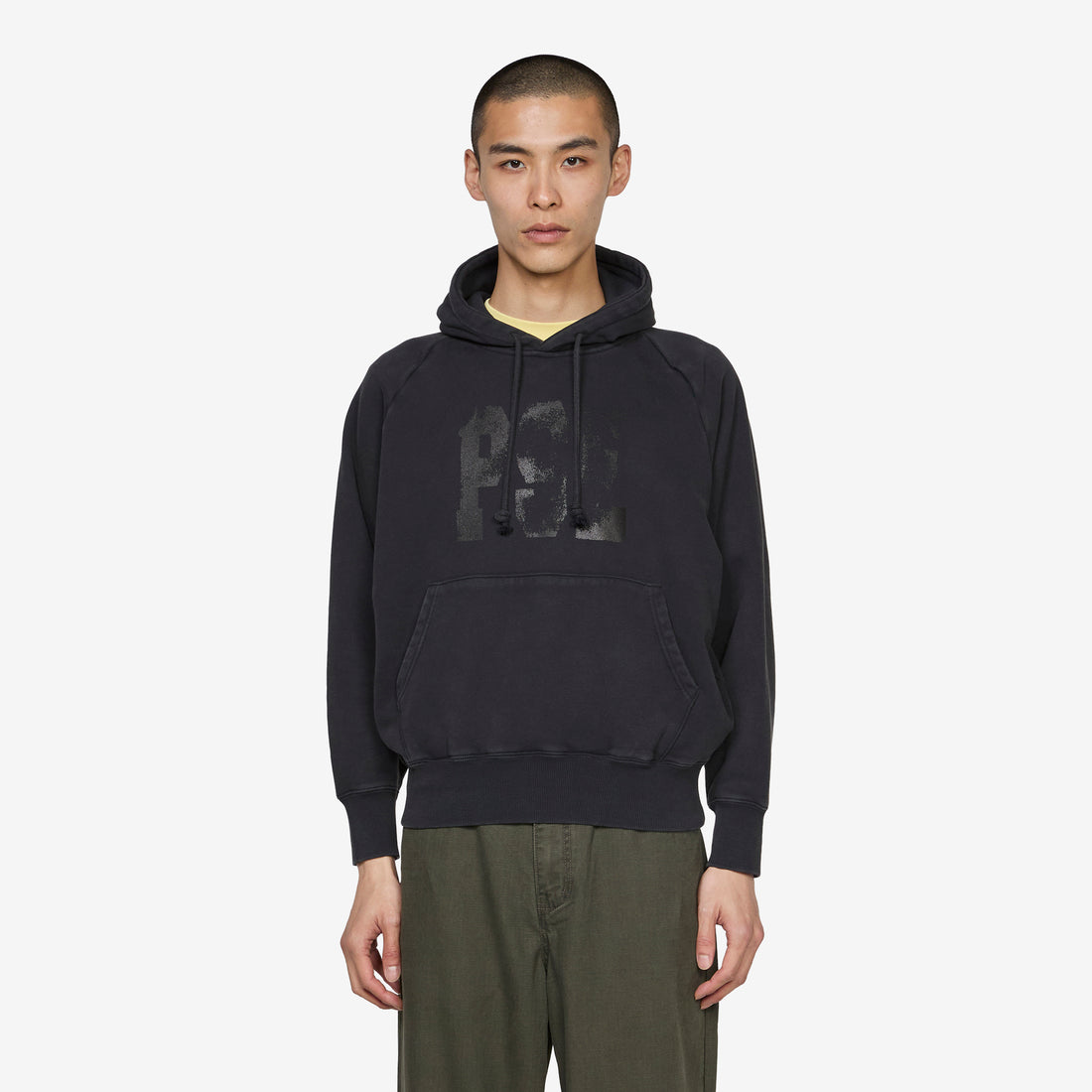 Raglan Drawstring Hoodie Vintage Black Jumpers