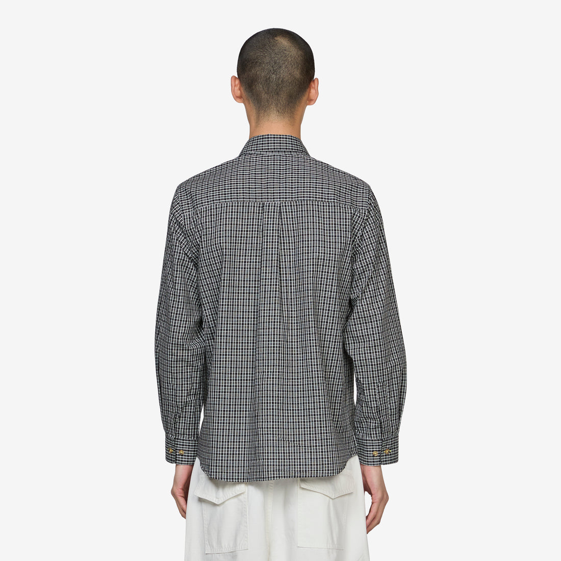 Longsleeve Black Plaid Shirt Black | White Shirts