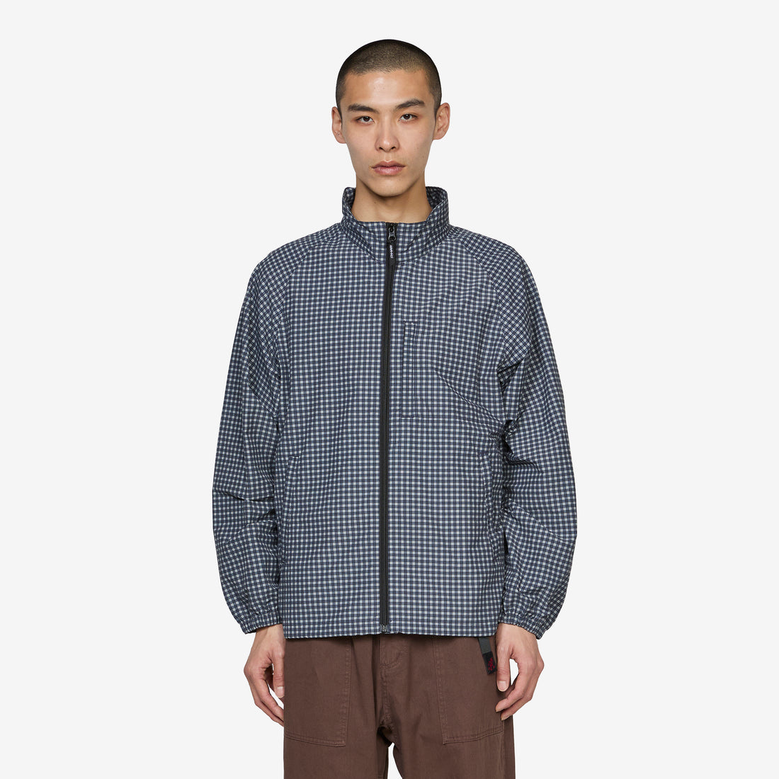 Mini Check Nylon Jacket Navy Check Jackets