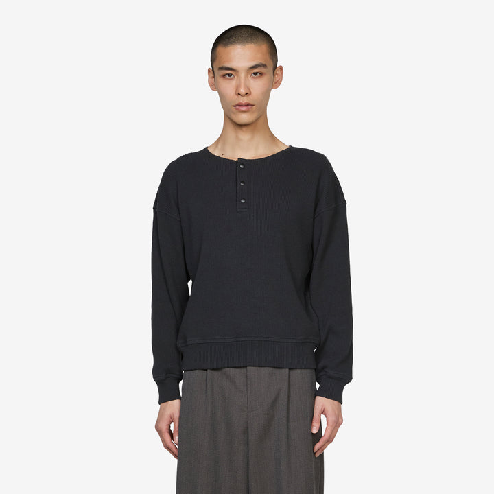 Ballon Sweatshirt Furnace Black Beefy Rib Front