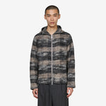 Full Zip Hood Night Woods Check Lofty Wool
