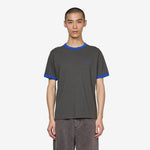 Ringer T-Shirt Dirty Black | Egyptian Blue