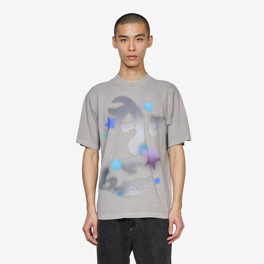 Airbrush T-Shirt Dark Silver Tees