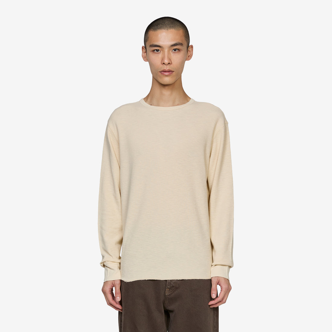 Waffle T-Shirt Longsleeve 015 Beige Tees