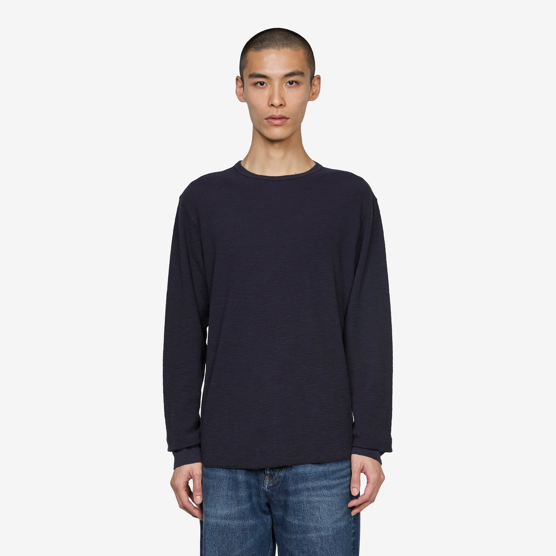 Waffle T-Shirt Longsleeve 200 Navy Tees