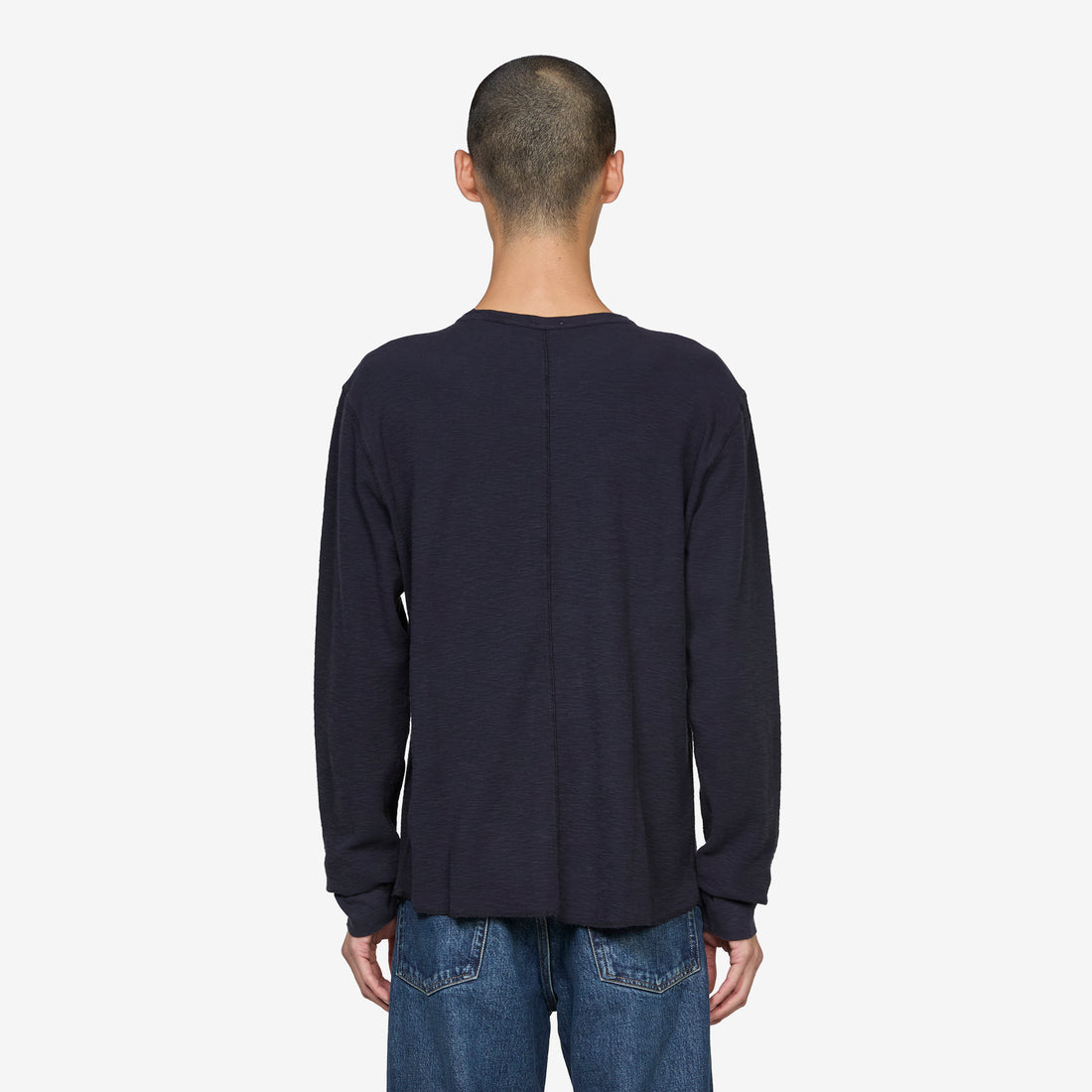Waffle T-Shirt Longsleeve 200 Navy Tees