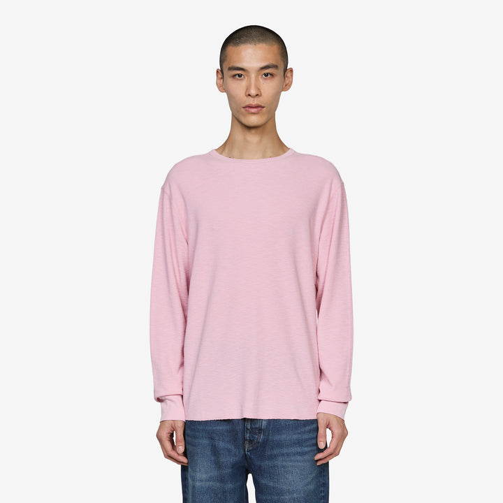 Waffle T-Shirt Longsleeve 690 Pink Front