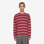 Stripe Longsleeve Pocket T-Shirt 650 Burgundy