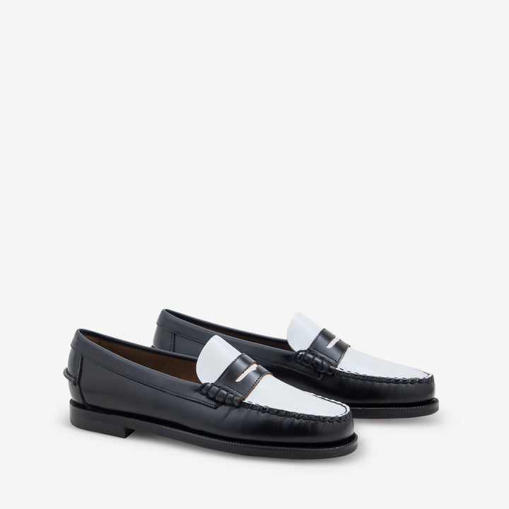 Women's Classic Dan Loafer Black | White Front