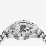 SINNGOUKI SGK001 Silver Precision Steel | Translucent Bezel | White Dial 41mm
