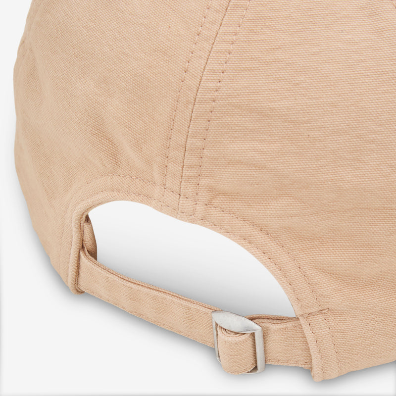 Logo Embroidered Cap Beige Headwear