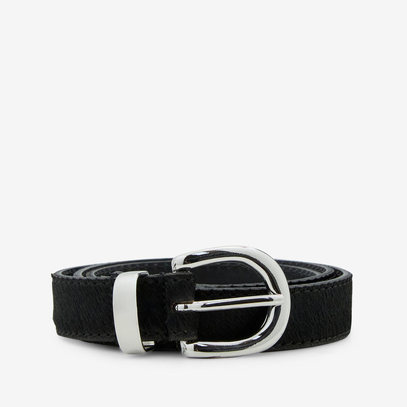 Black Pony 2.5cm Belt Black Accessories