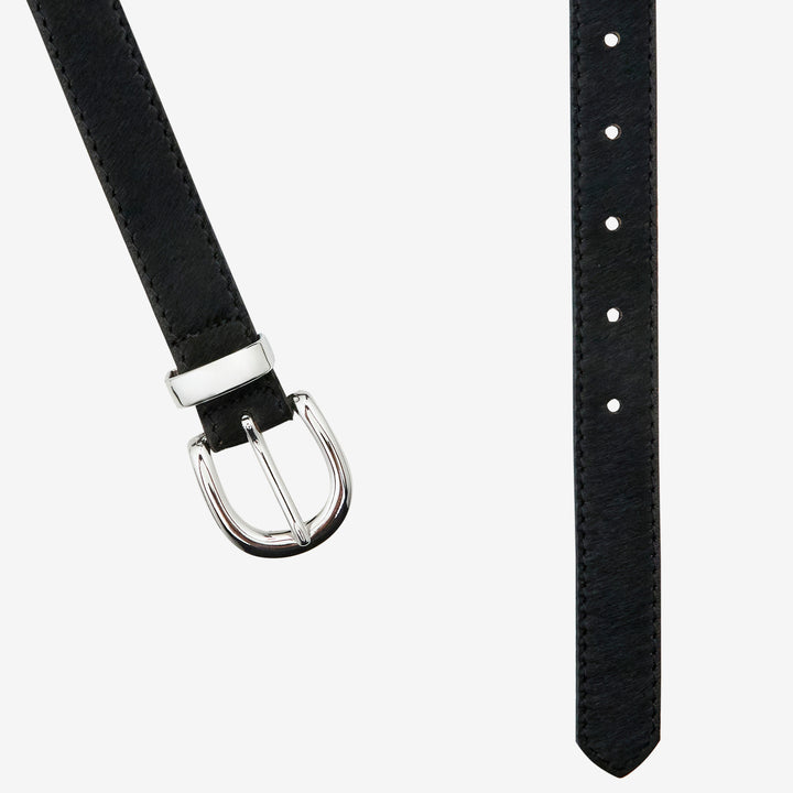 Black Pony 2.5cm Belt Black