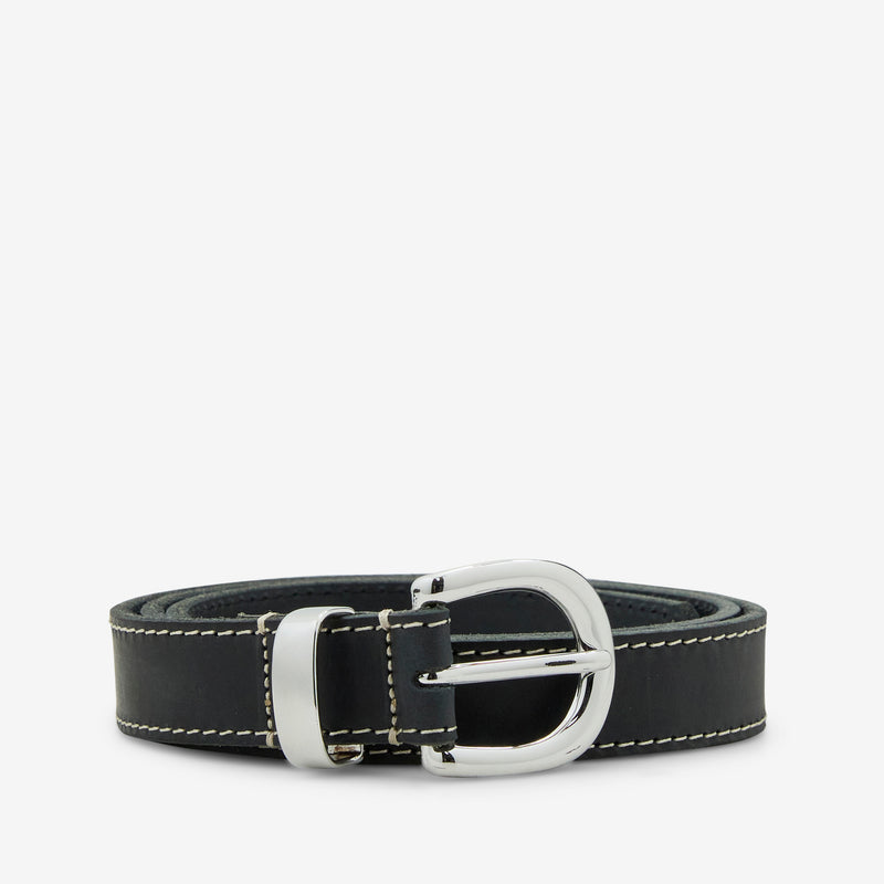 Forte Contrast 2.5cm Belt Black Accessories