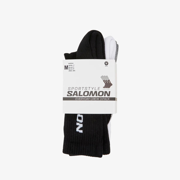 Everyday Crew 3-Pack Socks Black | White | Medium Grey Melange Accessories