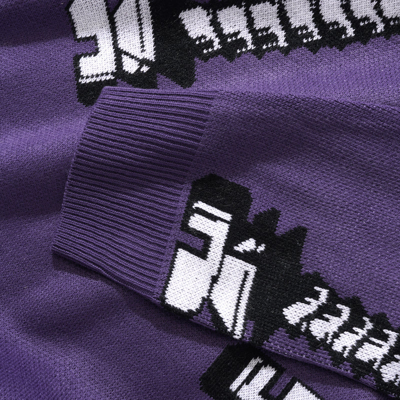 Screw Knit Sweater Dusk Purple