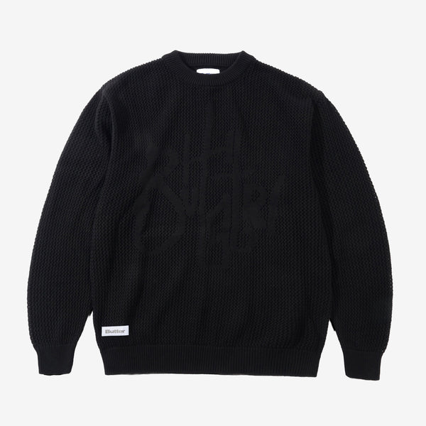 Scribble Knit Sweater Black Jumpers