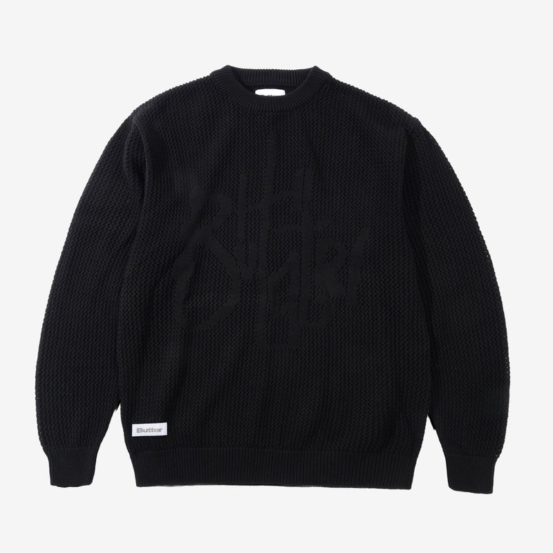 Scribble Knit Sweater Black Jumpers