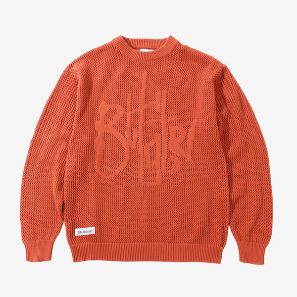 Scribble Knit Sweater Burnt Orange Jumpers