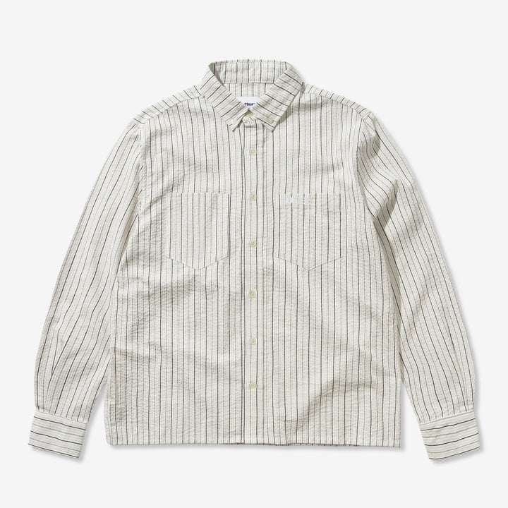 Seersucker Shirt White Front