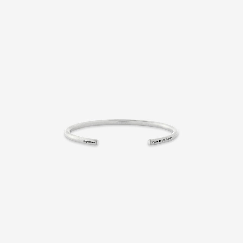 15g Brushed Sterling Silver Bangle Bracelet