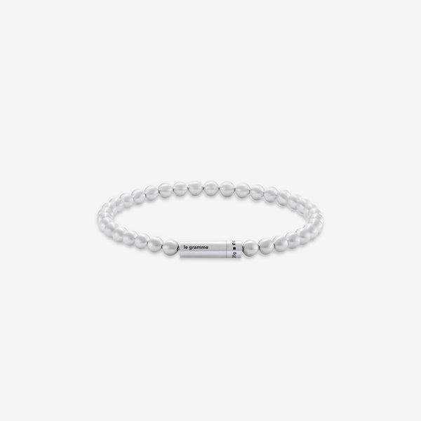 25g Brushed Sterling Silver Beads Bracelet