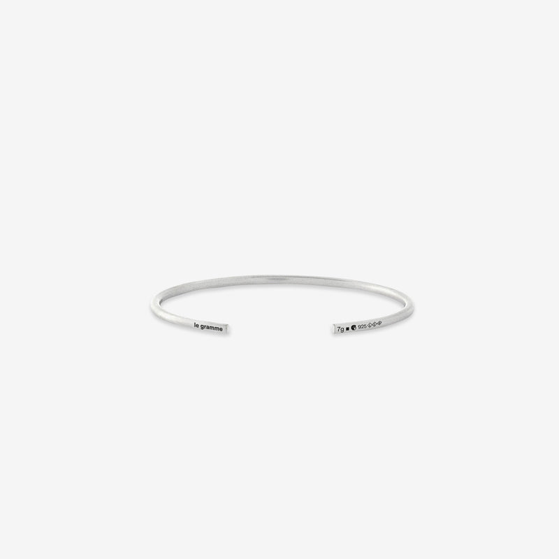 Silver Brushed 7g Bangle Bracelet