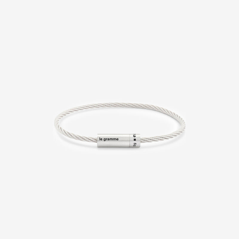 9g Brushed Sterling Silver Cable Bracelet