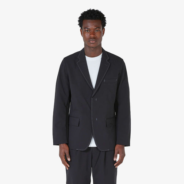 Plain Tailored Stretch Jacket Black
