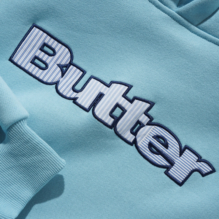 Stripe Logo Applique Pullover Hood Sky