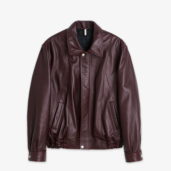 90's Bomber Jacket Burgundy