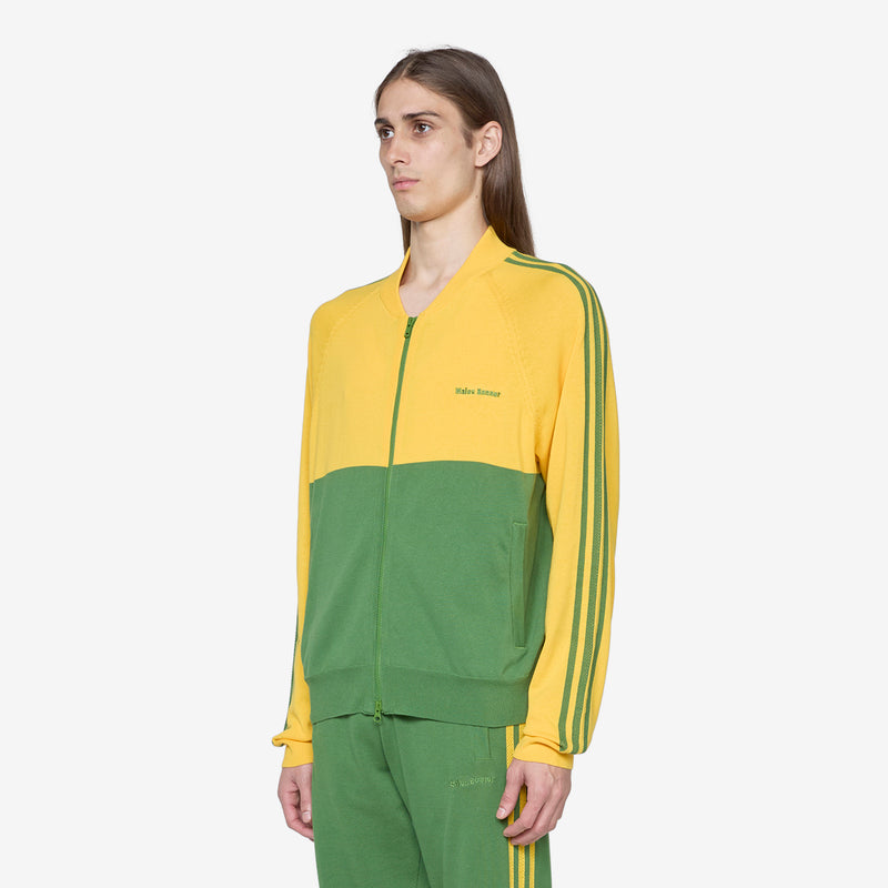 Wales Bonner x Knit Track Top Bold Gold | Crew Green Jackets