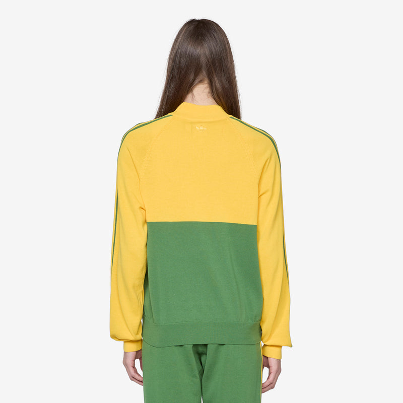 Wales Bonner x Knit Track Top Bold Gold | Crew Green Jackets