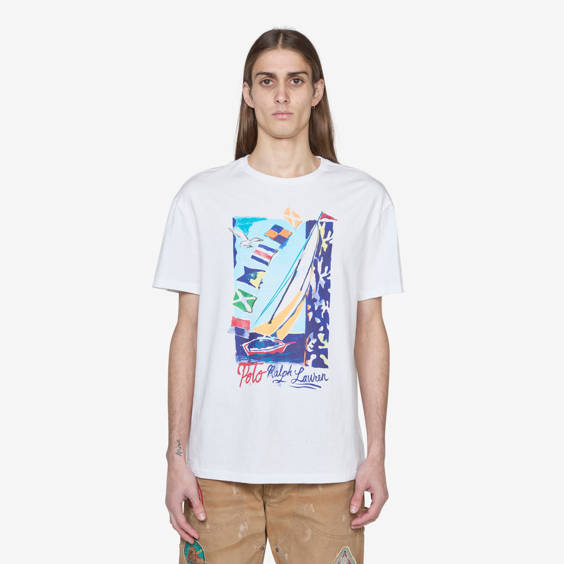 Classic Fit Sailboat Jersey T-Shirt Classic Oxford White Tees