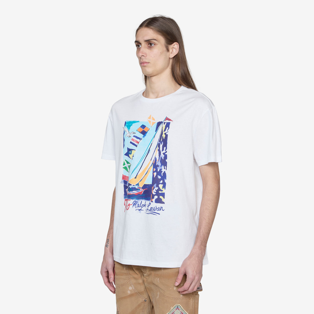 Classic Fit Sailboat Jersey T-Shirt Classic Oxford White Tees