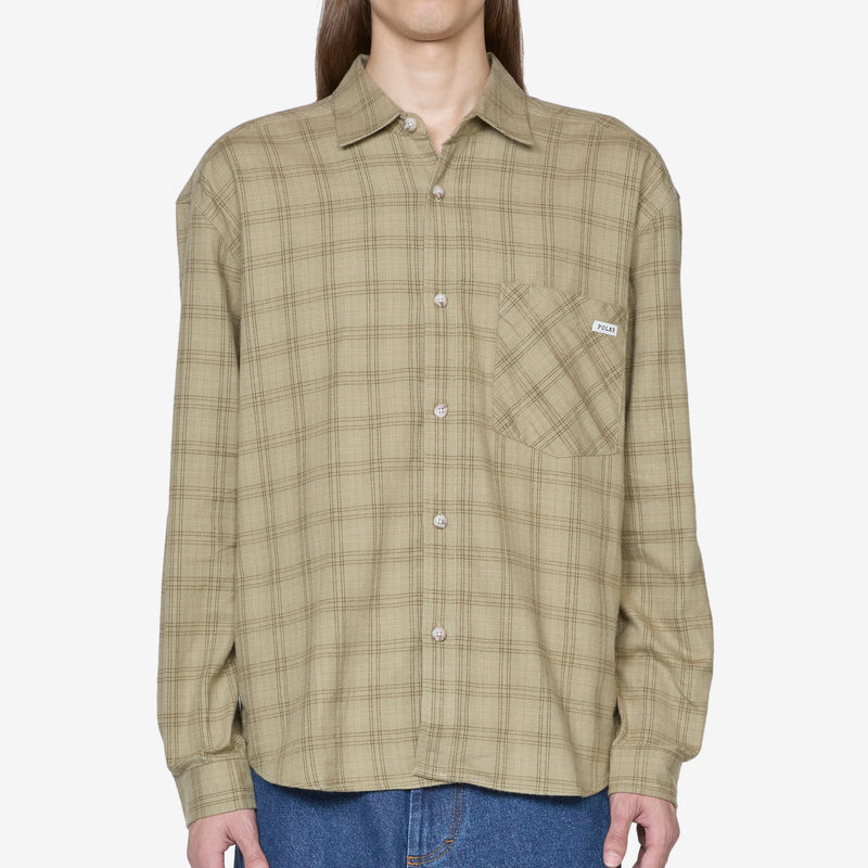 Mitchell Flannel Longsleeve Shirt  Green | Beige Shirts