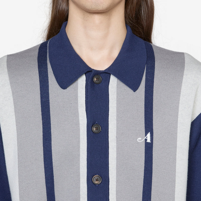 Knit Camp Collar Shirt Grey