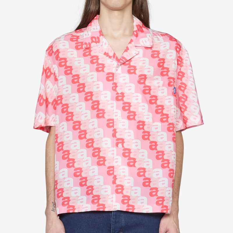 A Print Camp Shirt Pink