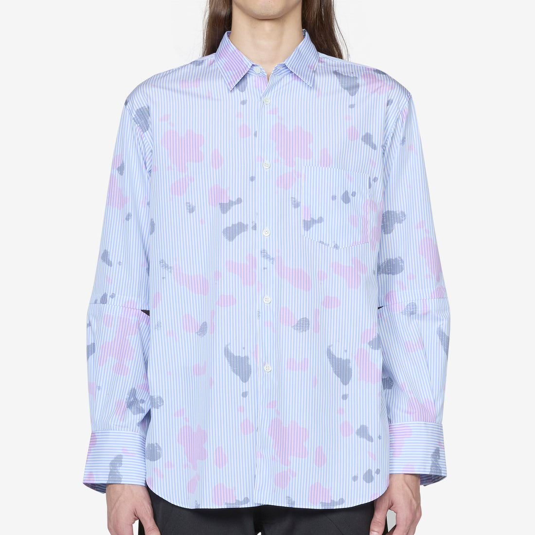 Longsleeve Spray Paint Shirt Stripe Shirts