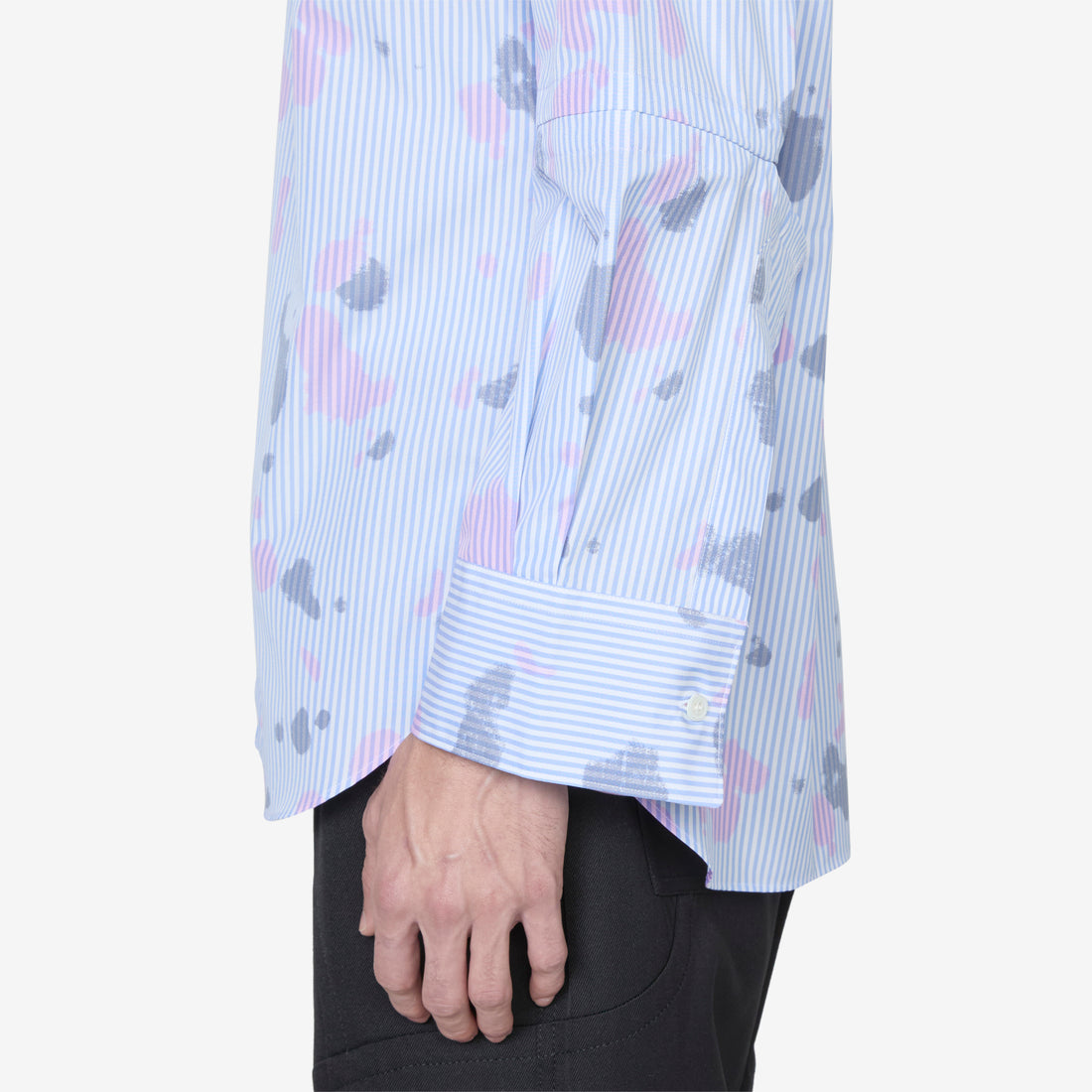 Longsleeve Spray Paint Shirt Stripe Shirts