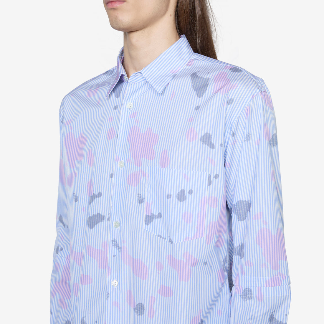 Longsleeve Spray Paint Shirt Stripe Shirts