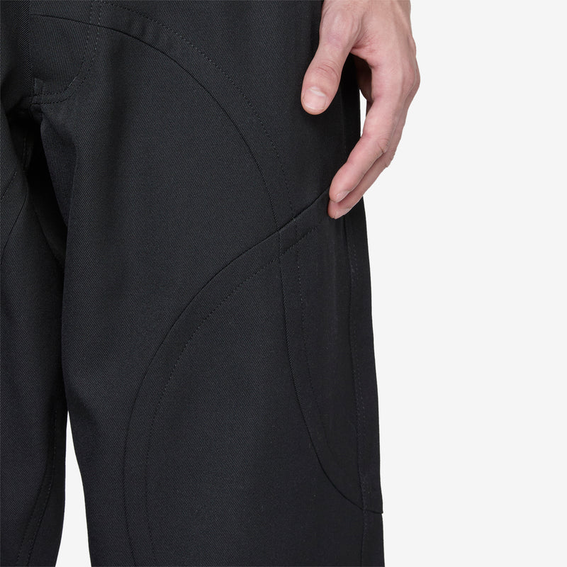 Curve Panelled Pant Black Pants